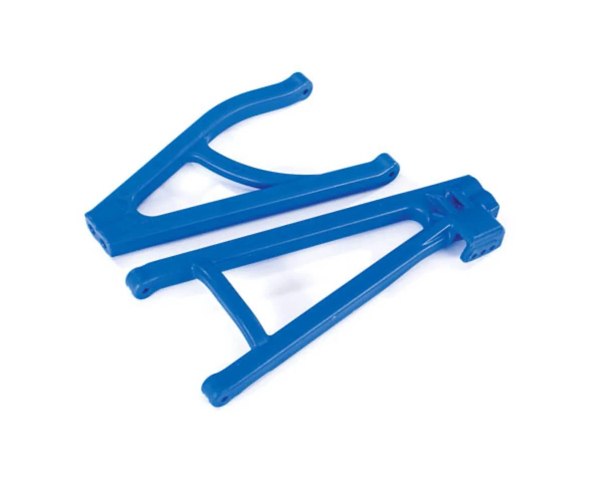 2 Triangles de suspension arrière gauche inf/sup renforcés - Traxxas 8634X - Bleu