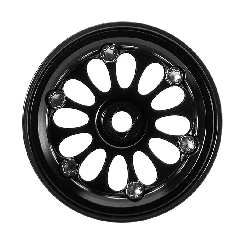 4 jantes en laiton noir ondulé Injora 0,7" D19 pour 1/30 SCX30 (W7005) - Image 7