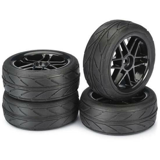 4 roues AV/ARR Piste noire 1/10 - 2510003