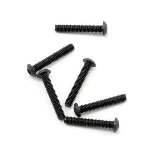 6 Vis BTR Tête Bombée 3x18mm Traxxas 2583