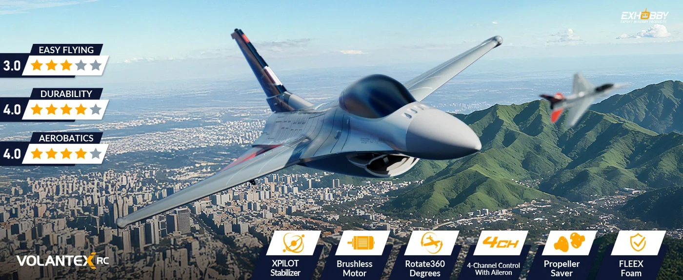Avion F16 Fighting Falcon Gyro Brushless 4CH 300mm RTF - Image 7