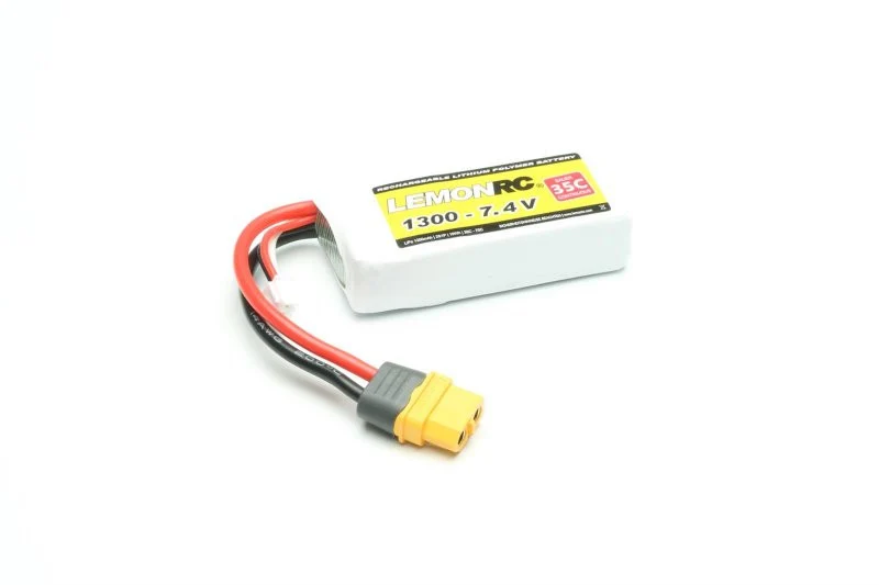 Batterie LiPo 2S LemonRC 1300mah - 7.4V (35C) XT60