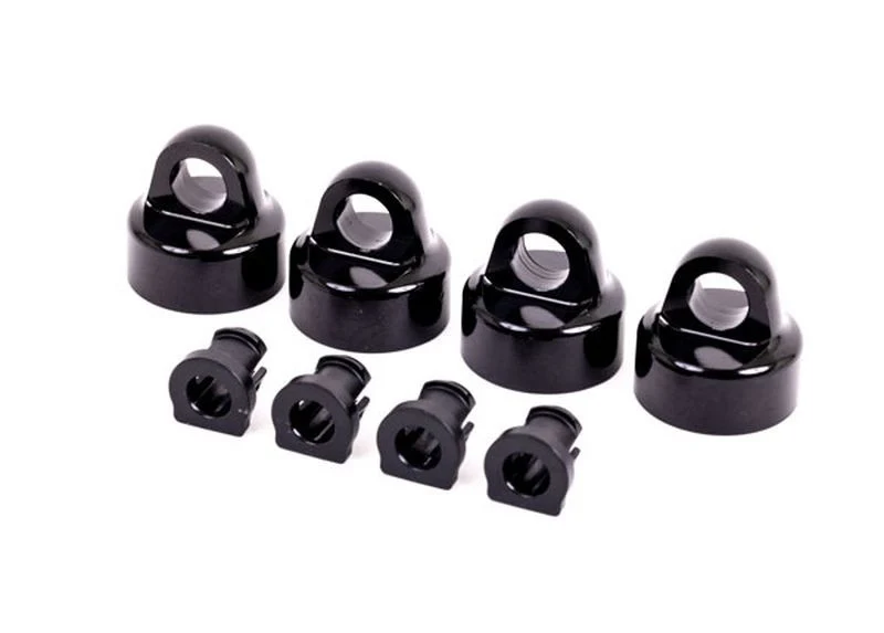 Bouchons d'amortisseur gt-maxx alu anodises noir (x4) Traxxas sledge 9664A