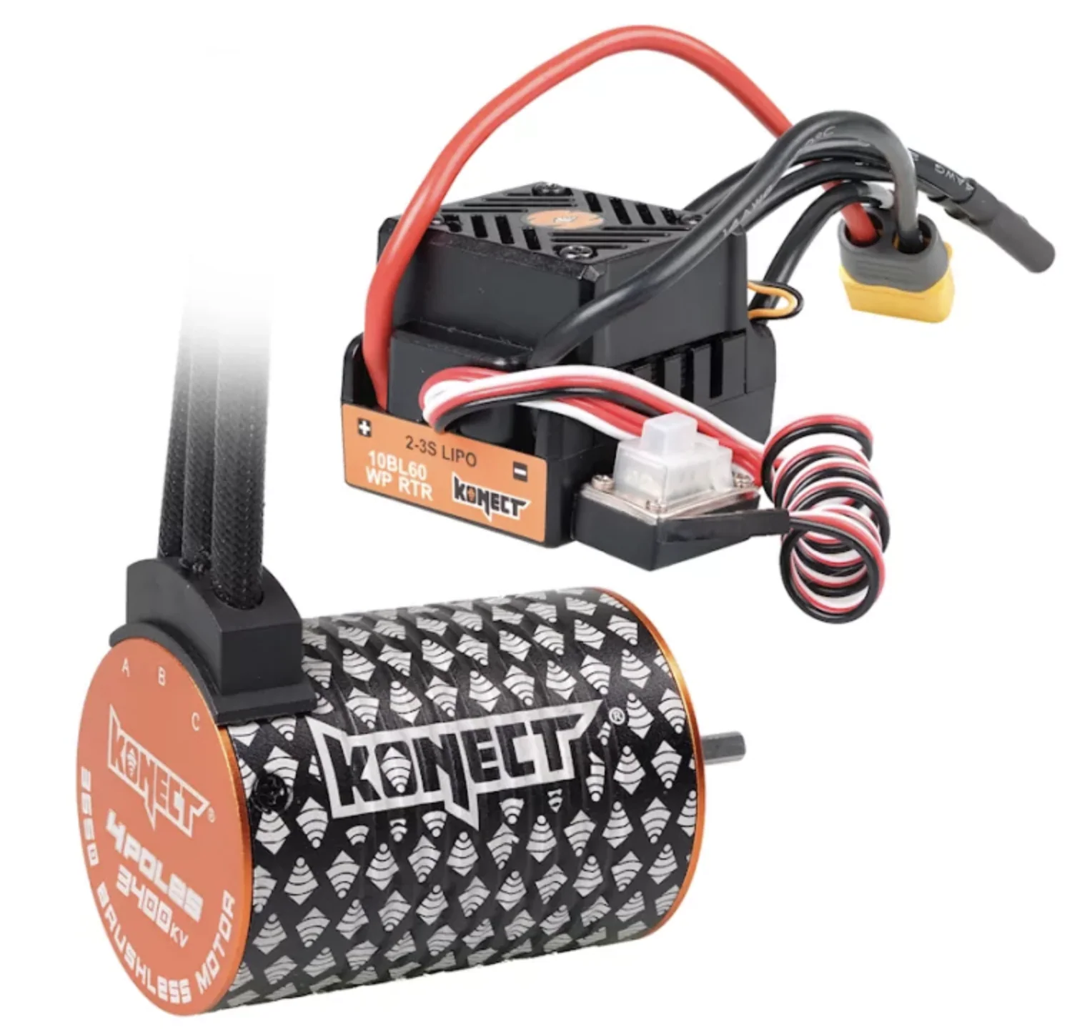 Combo brushless 1/10 60Amp WP + moteur 4P 3650SL 3400Kv - KN-COMBO-D2