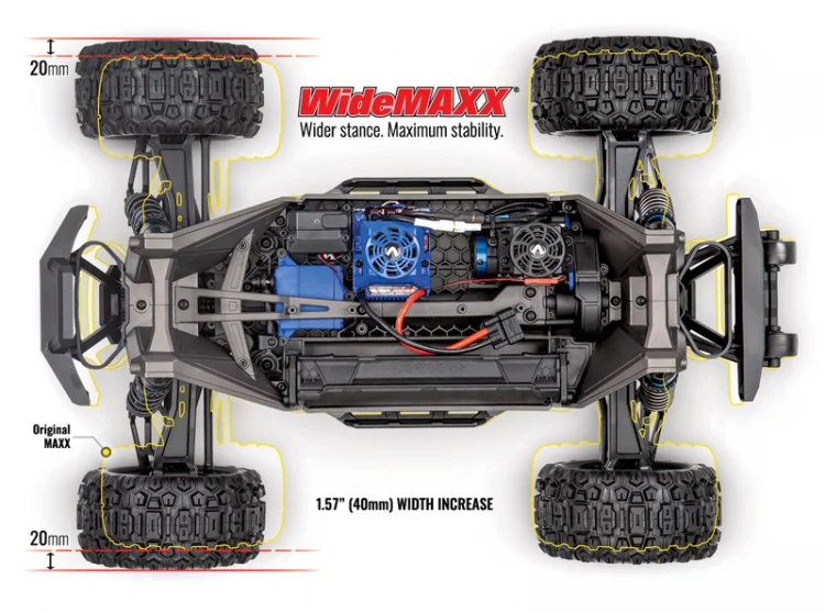 Traxxas WideMAXX 4S Vert 4WD TQi TSM RTR 89086-4 - Image 5