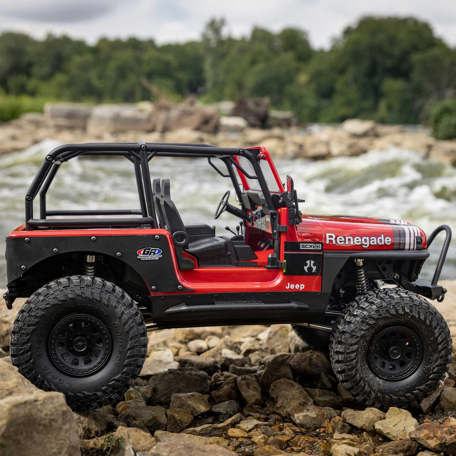 Crawler Axial 1/10 SCX10 III Jeep CJ-7 4WD charbon RTR - rouge AXI03008V2T1 - Image 5