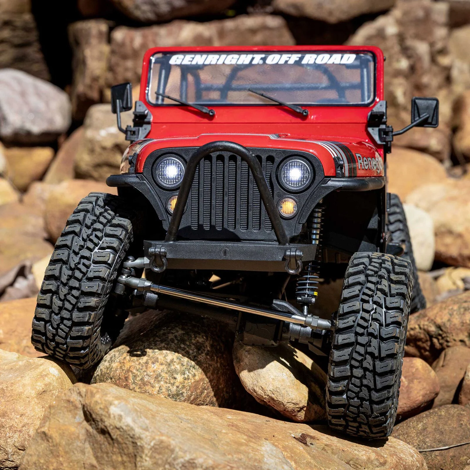 Crawler Axial 1/10 SCX10 III Jeep CJ-7 4WD charbon RTR - rouge AXI03008V2T1 - Image 6