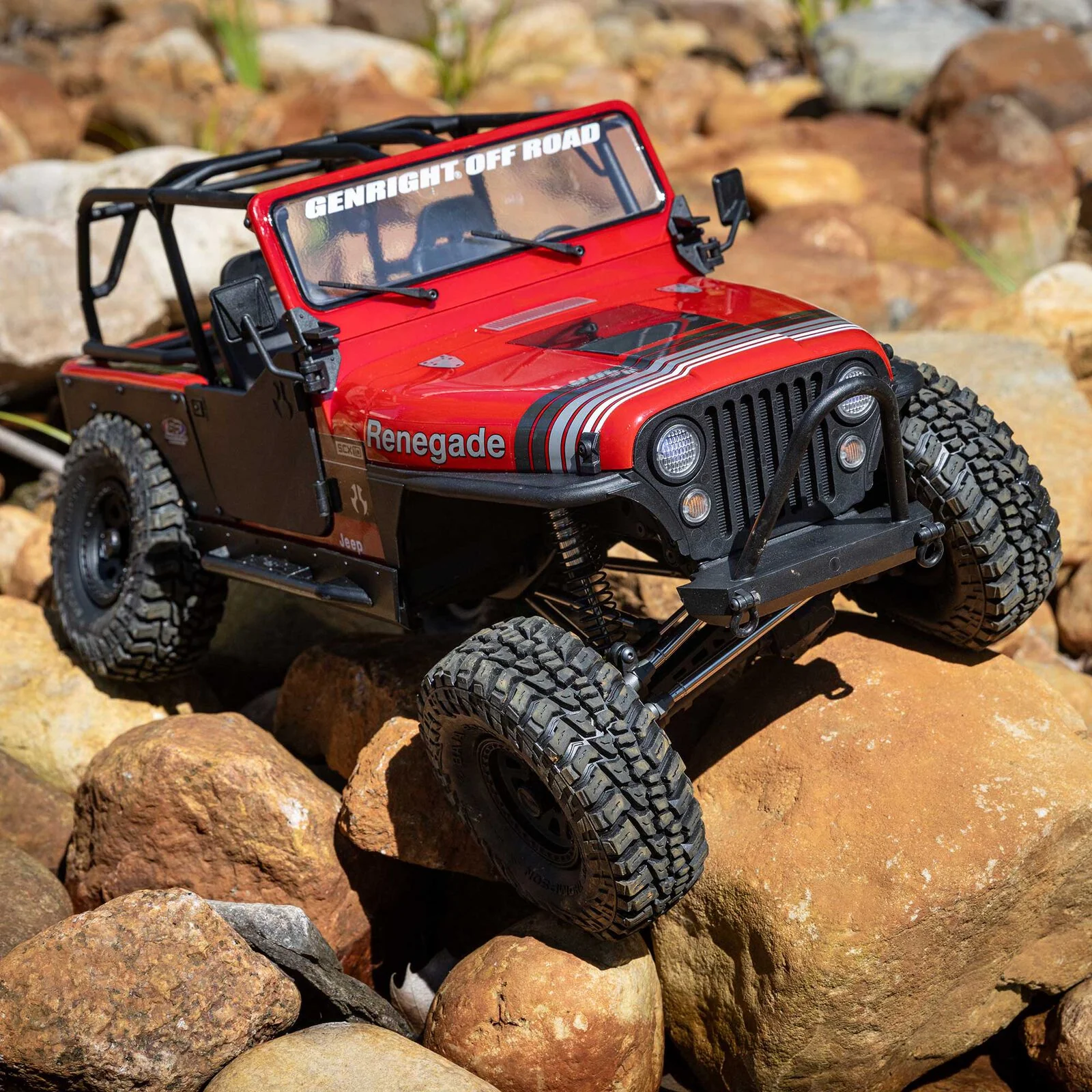 Crawler Axial 1/10 SCX10 III Jeep CJ-7 4WD charbon RTR - rouge AXI03008V2T1 - Image 7