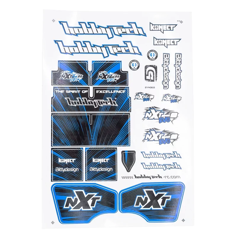 Planche d’autocollants Bleu NXT EVO RR - STICK-NXT-EVORR-BL