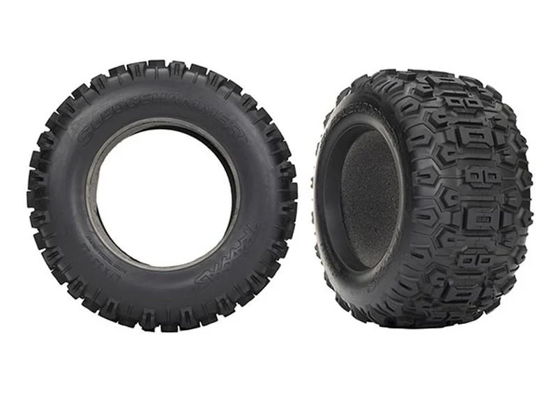 Pneus sledgehammer + mousse (x2) Traxxas sledge 9670