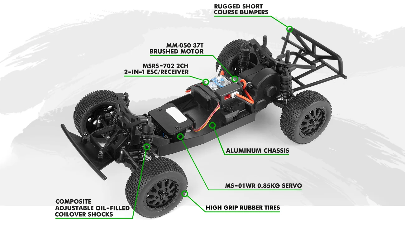 Short course 1/24 Maverick Microbe RC vert – MV151503 - Image 7