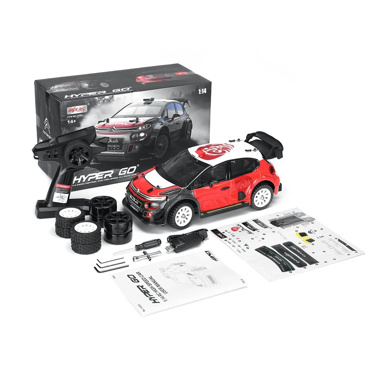 Voiture de rallye Citroen C3 WRC 4WD RTR MJX Hyper GO 14303 1/14 - Image 6